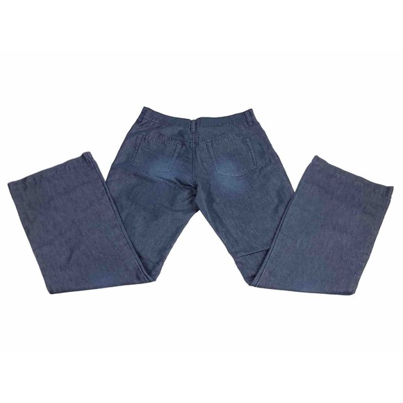 Express Jeans Size 5/6 Stella Bootleg Vintage Denim Metallic Sheen Bootcut - Picture 6 of 9